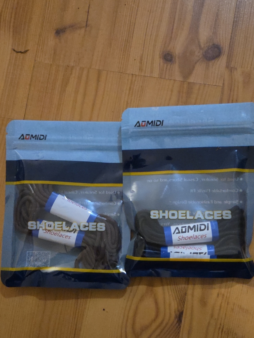 Aomidi Brown Casual Shoelaces - Pack of 2
